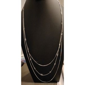 LOVELY VINTAGE 3 STRANDED TIERED NAPIER NECKLACE -36", 33", 30" LONG